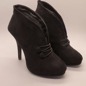 Apt 9 Black Suede Booties, Size 7.5, worn once